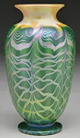 Art Glass Vase by Quezal, sold Jun 2013