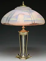 Reverse Painted Table Lamp by Pairpoint, offered Jun 2013