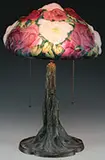 Pairpoint, Puffy Rose Bouquet Table Lamp