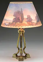 Reverse Painted Table Lamp by Pairpoint, offered Jun 2013