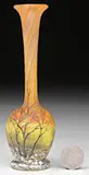 Daum, Winter Scene Bud Vase