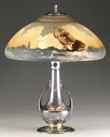 Reverse Painted Table Lamp by Pairpoint, offered Dec 2010