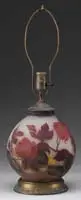 French Cameo Lamp Base by Muller Frères, sold Dec 2010