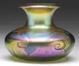 Quezal, Hooked Feather Vase