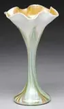 Quezal, Pulled Feather Vase