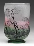 Daum, Rain Scene Vase