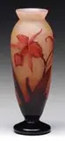 Daum, French Cameo Orchid Vase