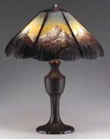 Mountain Panel Scene Lamp by Handel, offered Jun 2009