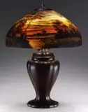 Handel, Reverse Painted Scenic Lamp
