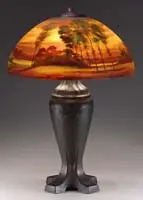 Reverse Painted Table Lamp by Handel, offered Jun 2009