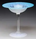 Tiffany Studios, Pastel Glass Center Compote, Tiffany Favrile 192″ with a Tiffany paper label