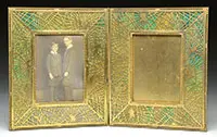Pine Needle Double Picture Frame by Tiffany Studios, offered Nov 2015
