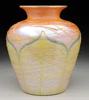 Pulled Feather Vase by Durand, sold Nov 2015
