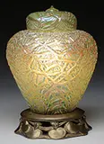 Durand, Crackle Ginger Jar Lamp