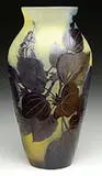 Floral Windowpane Vase by Galle, offered Nov 2015