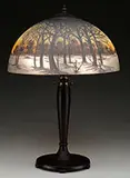 Handel, Obverse Painted Scenic Table Lamp