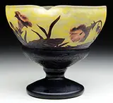 Daum, Purple Tobacco Flower Cameo Vase