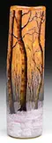 Daum, Cameo and Enameled Winter Scene Vase
