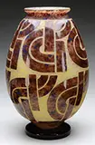 Geometric Vase by Le Verre Français, sold Nov 2015