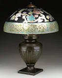 Reverse Painted Table Lamp by Handel, offered Jun 2016