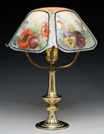 Puffy Boudoir Lamp by Pairpoint, Base carries brass finish, offered Jun 2016