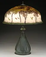 Reverse and Obverse Painted Table Lamp by Pairpoint, sold Jun 2016