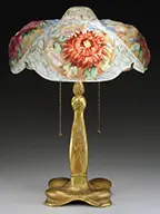 Puffy Floral Table Lamp by Pairpoint, sold Jun 2016