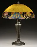 Obverse Painted Table Lamp by Handel, sold Jun 2016