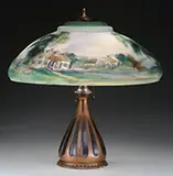 Pairpoint, Farm Scene Table Lamp