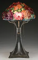 Pairpoint, Puffy Rose Bouquet Table Lamp