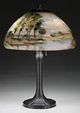 Obverse Painted Table Lamp by Handel, sold Jun 2016