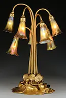 7-Light Lily Lamp by Tiffany Studios, Favrile”, offered Jun 2016