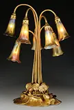 Tiffany Studios, 7-Light Lily Lamp, Favrile”