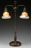 Double Student Lamp by Tiffany Studios, offered Jun 2016