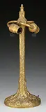 Tree Trunk Lamp Base by Tiffany Studios, Cast bronze tree trunk stem with round foot and cast root design, offered Jun 2016