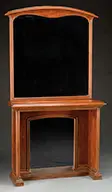 Majorelle, Art Nouveau Mirror and Console