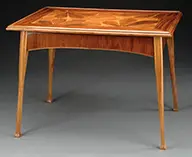 Majorelle, Art Nouveau Marquetry Desk, Fitted with a plate glass top