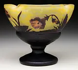 Tobacco Flower Footed Vase by Daum, offered Jun 2016