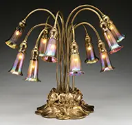 Quezal, Ten Light Lily Table Lamp