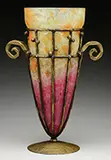 Schneider, Blown-Out Jades and Wrought-Iron Vase