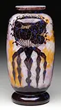 Floral Cameo Vase by Le Verre Français, sold Jun 2016