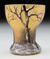 Winter Scene Miniature Vase by Daum, offered Jun 2016