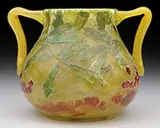 Vitrified Handled Vase by Daum, offered Jun 2016
