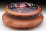 Cameo Glass Covered Box by Galle, offered Jun 2016
