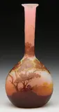 Cameo Glass Banjo Vase by Galle, offered Jun 2016