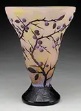 Three Color Cameo Vase by Daum, offered Nov 2016