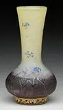 Cameo and Enameled Cornflower Vase by Daum, offered Nov 2016