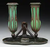 Reticulated Two Light Candlestick by Tiffany Studios, offered Nov 2016