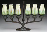 Jeweled Six Arm Candelabra by Tiffany Studios, offered Nov 2016