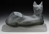 Daum, Pate De Verre Cat Sculpture